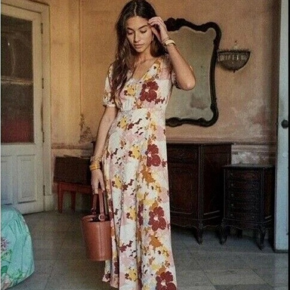 Sezane Multicolor Floral Maxi Dress